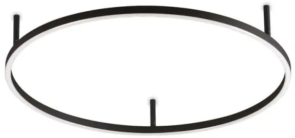 Ideal Lux - Plafonieră LED ORACLE SLIM, 37W/230V, 3000K, Ø 70 cm, neagră