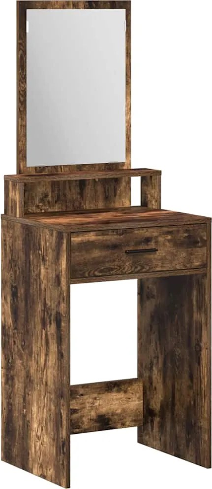 vidaXL Masă de Machiaj Stejar fumuriu 50 x 41 x 140 cm Lemn compozit