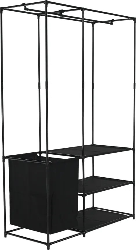Raft multifuncţional pentru dulap, negru, ASKOT