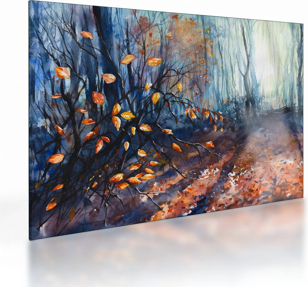 Tablou pe sticlă - Razele solare de toamnă (70x50 cm)