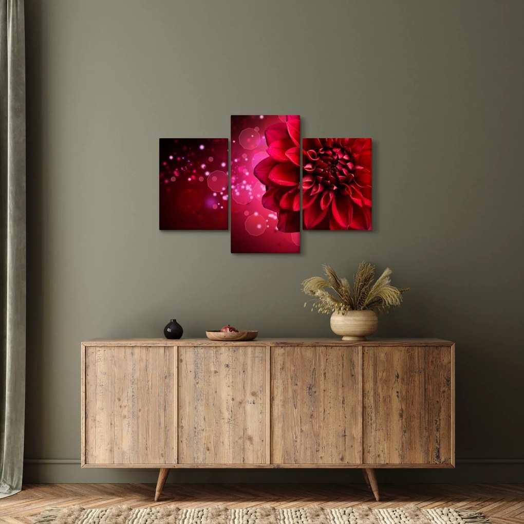 Tablou cu floare roșie (90x60 cm)