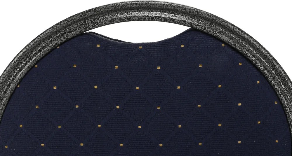 Scaun, stivuibil, textil albastru închis/gri cadru, JEFF 2 NEW