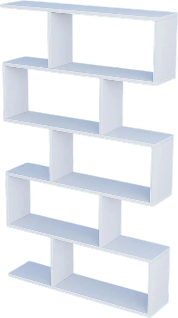 Biblioteca NILUFER, alb, PAL melaminat, 90x20x150 cm