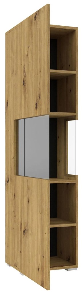 Vitrină Avernic Typ 05 (negru + Stejar artisan). 1042054