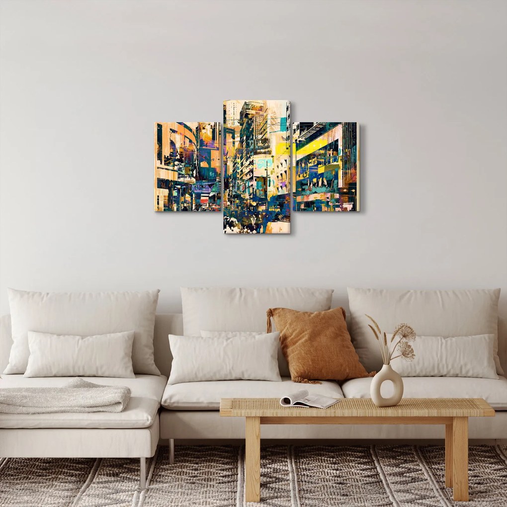 Tablou abstacțiunii pictate (90x60 cm)
