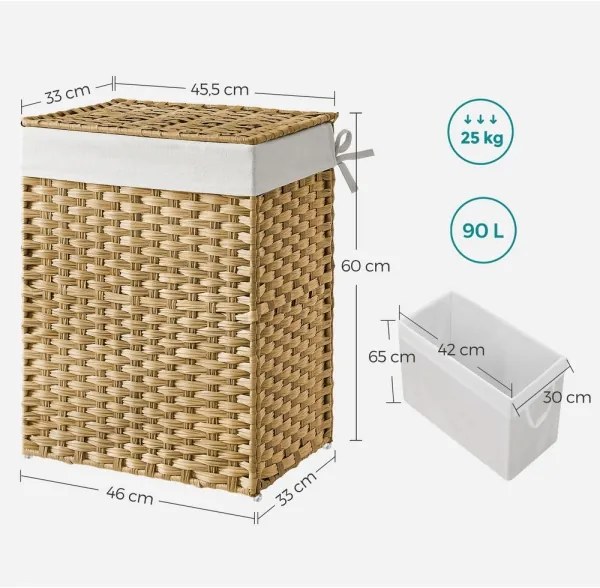Coș pentru rufe FLYN din ratan