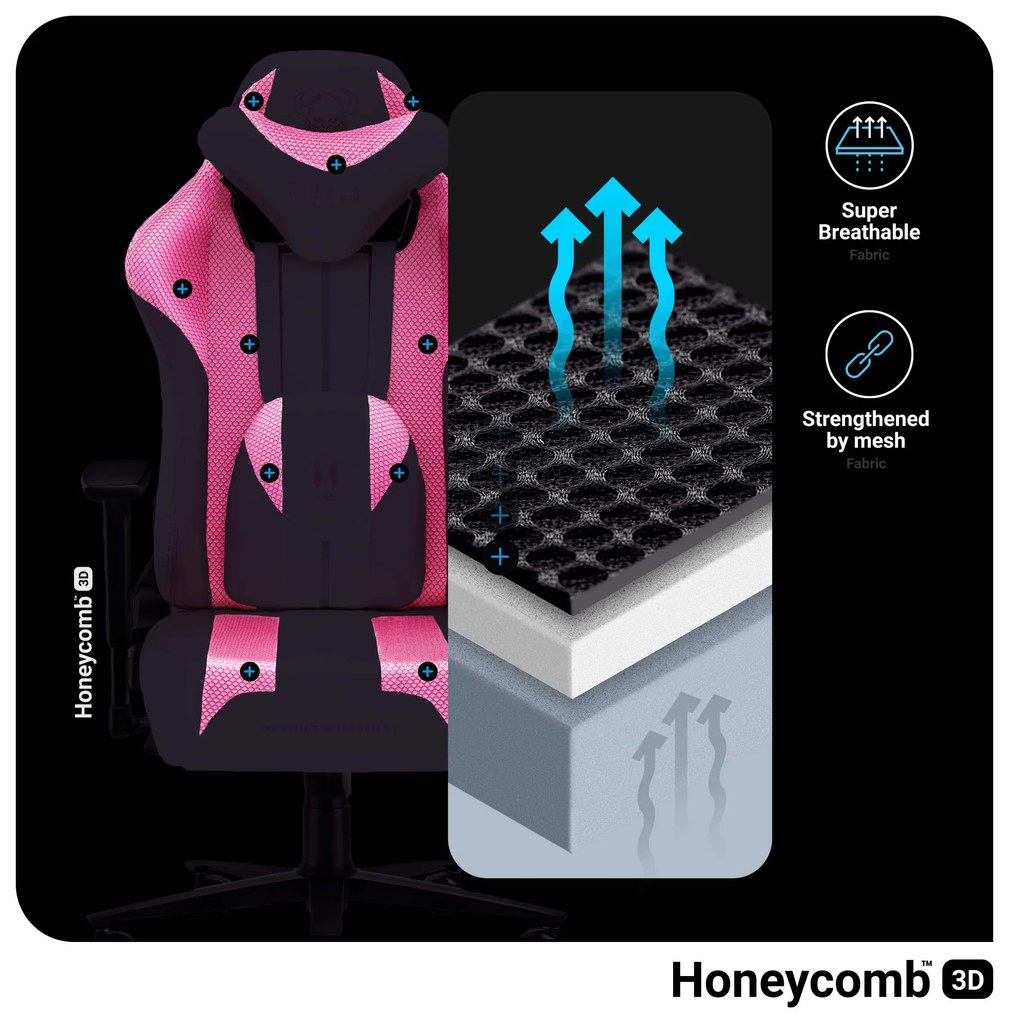 Scaun gaming din material pentru copii Diablo X-Player 2.0: Marshmallow Pink / roz, Kids Size Diablochairs