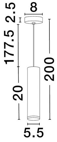 Pendul stil minimalist protectie IP44, MAO, NVL-9011420