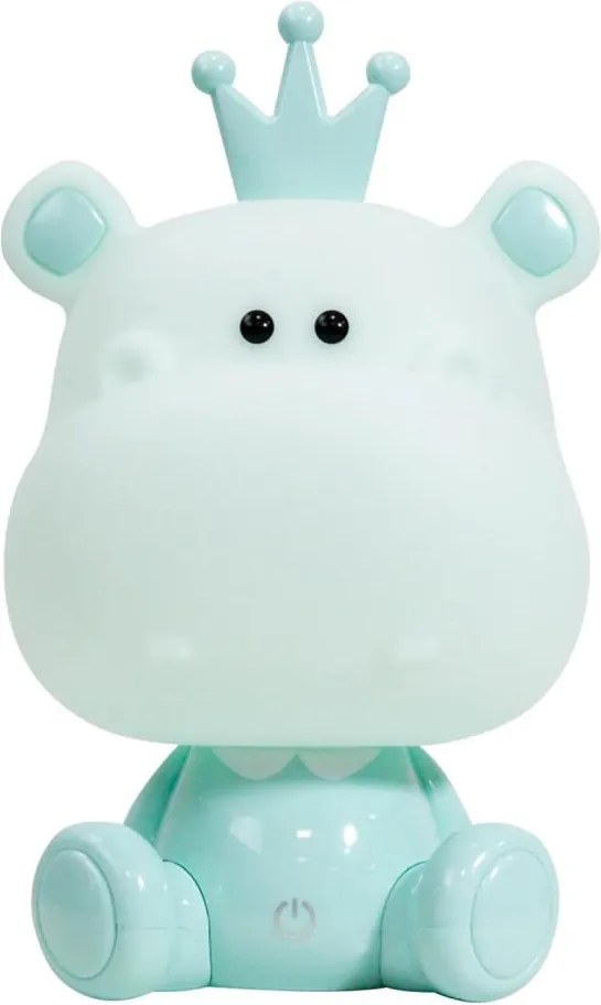 ONLI - Lampă de veghe LED reglabilă pentru copii PUPPIES LED/3W/230V 25 cm hipopotam/verde