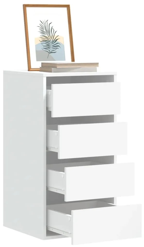 Dulap colt cu sertare alb 40x41x76 cm lemn prelucrat