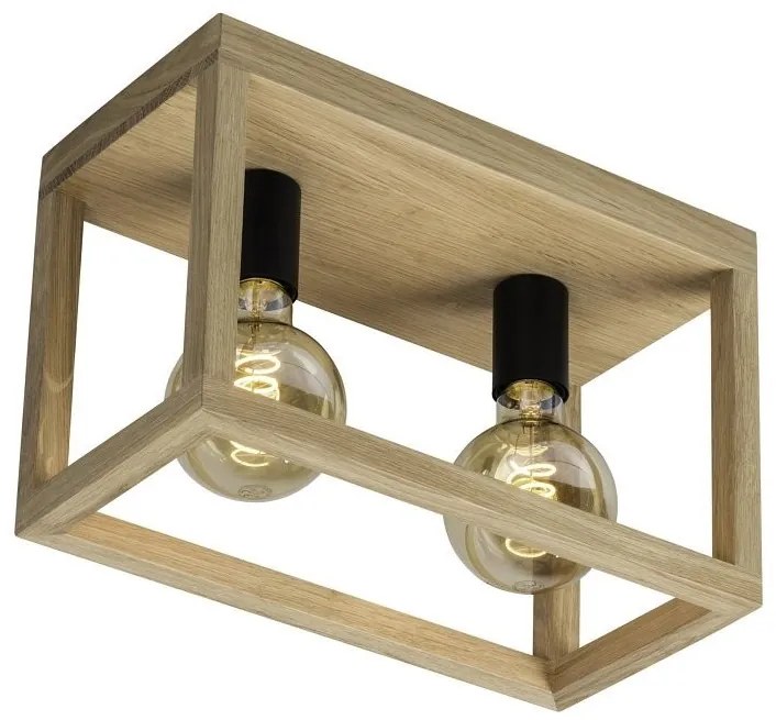 Spot-Light 9154274 - Plafonieră KAGO 2xE27/60W/230V stejar mat