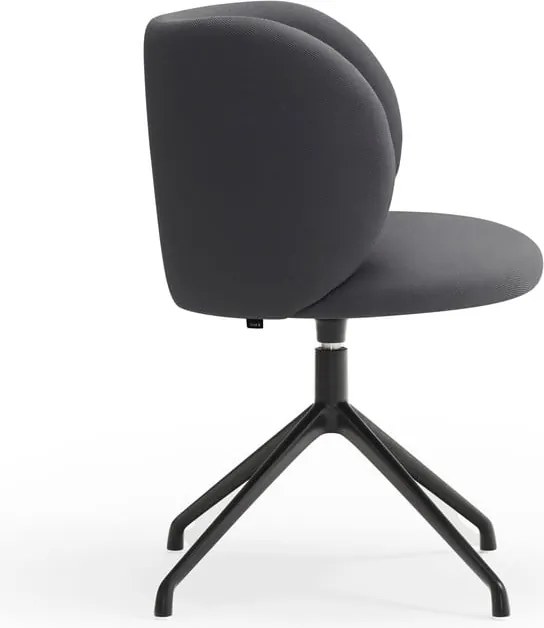 Scaun de sufragerie gri închis tapițat Mogi – Teulat