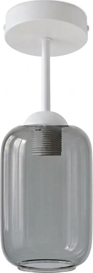 BRILAGI - LED Lustră aplicată R GLASS 1xE27/60W/230V Ø 14 cm alb/gri fumuriu