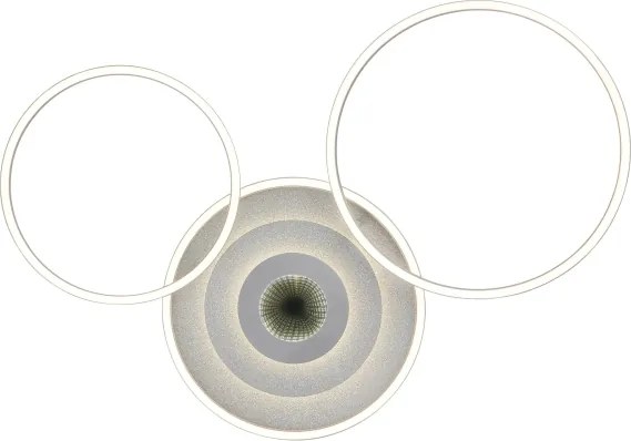 Globo 67824-40 - Plafonieră LED reglabilă MILES 40W/230V 57x99,2 cm argintie + telecomandă