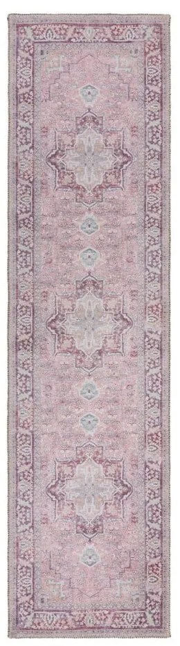 Covor tip traversă roșu deschis lavabil din amestec de fibre reciclate 60x230 cm Windsor – Flair Rugs