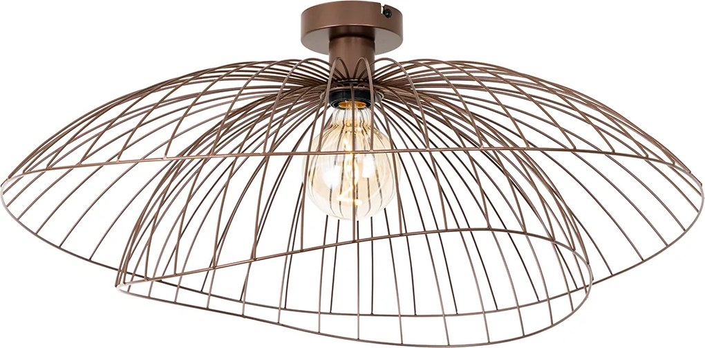 Plafonieră inteligentă bronz cu abajur dublu 45cm incl. WiFi G95 - Pua