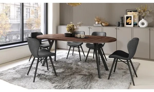 Masă extensibilă ARTUR, stejar/negru