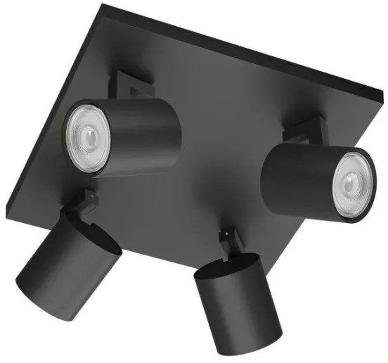 Spot RUNNER 4xGU10/20W/230V negru Philips