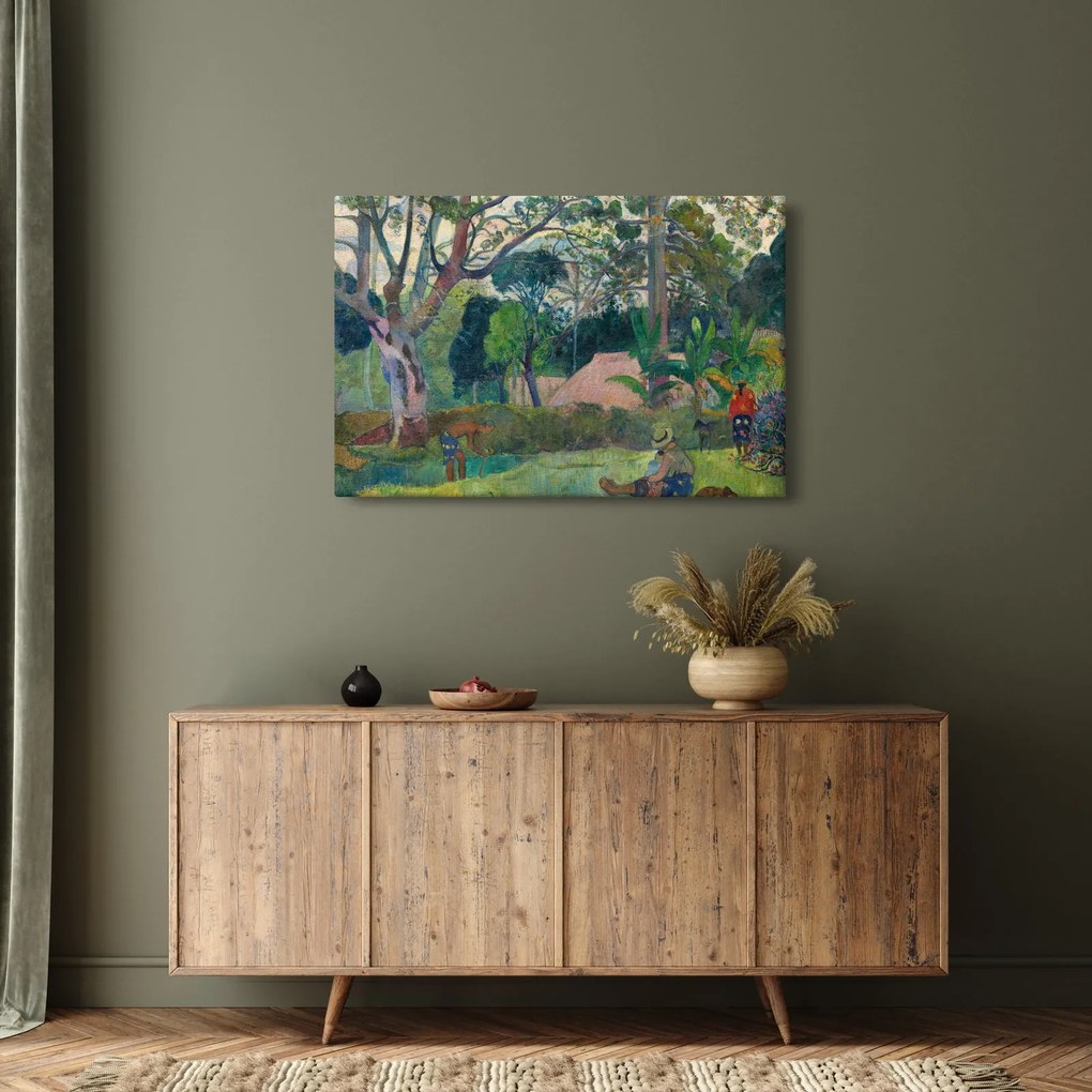Tablou - Paul Gauguin, Te raau rahi (The Big Tree), reproducere (90x60 cm)