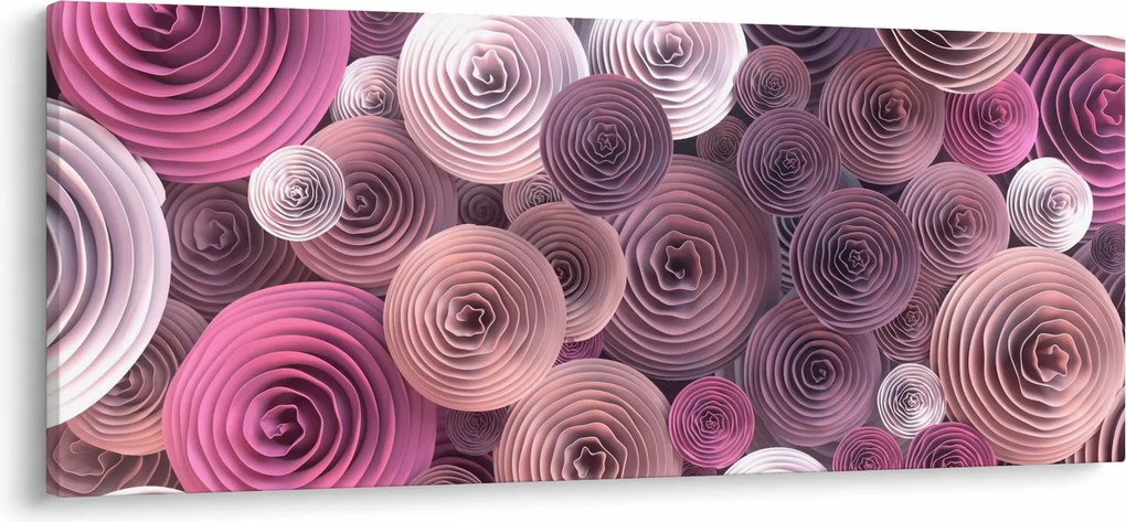 Tablou abstract a florii de trandafir (120x50 cm)