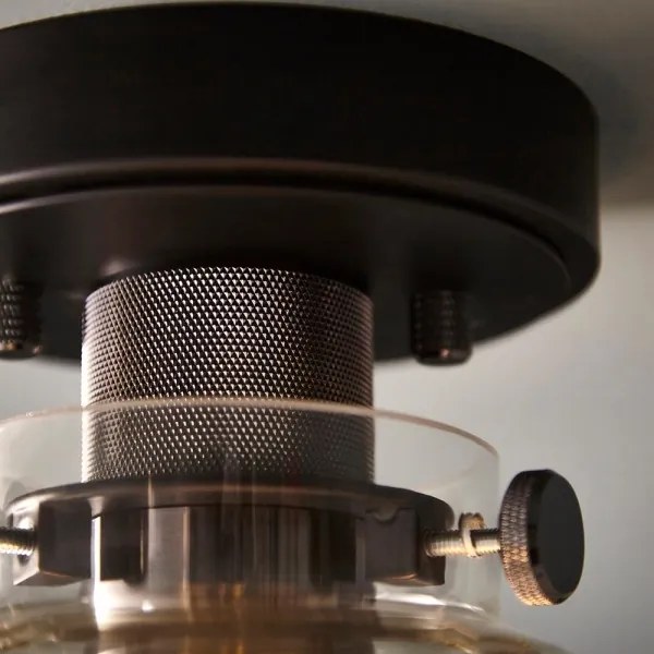 Plafonieră Endon 99106 URBAN 1xE27/10W/230V negru/transparent