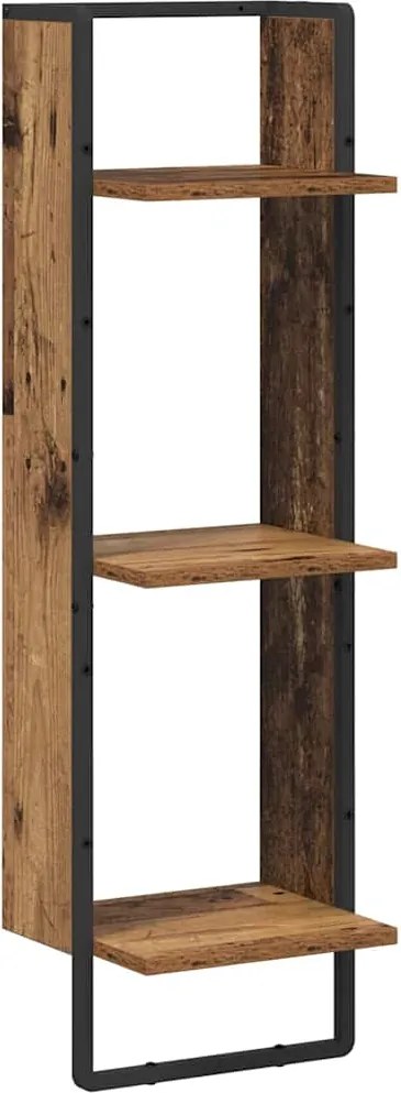 vidaXL Raft de perete Lemn Vechi 30 x 25 x 100 cm Lemn compozit