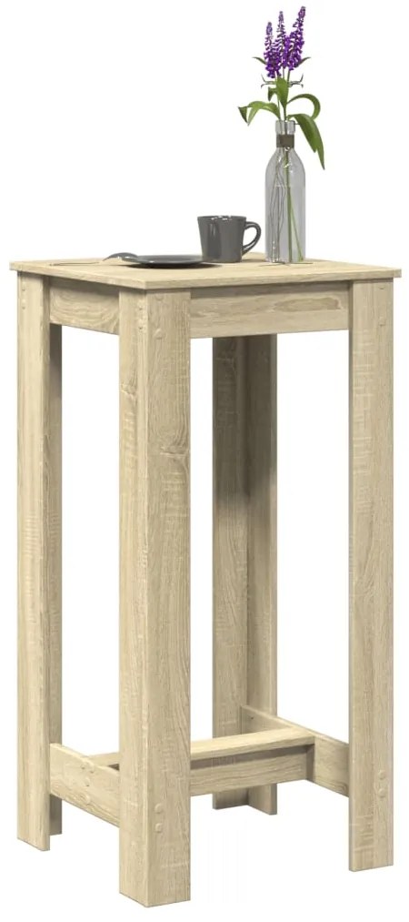 vidaXL Masă bar, stejar sonoma, 51x50x103,5 cm, lemn prelucrat