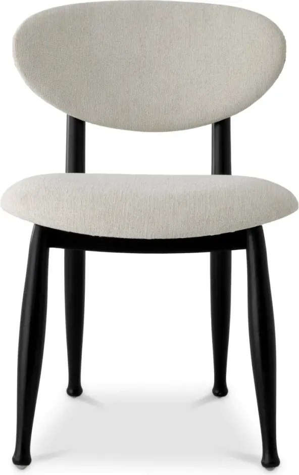 Scaun design elegant LUX Allston, sentier cream/ negru