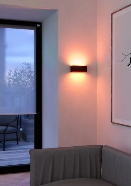 Eglo 901956 - Aplica de perete pentru exterior LED RGBW SANIA-Z, dimabilă, 10W/230V, IP55, negru