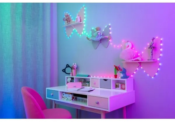 Instalație LED RGB dimabilă de Crăciun 200xLED 14 m USB Wi-Fi Twinkly TWKH200RGB-G