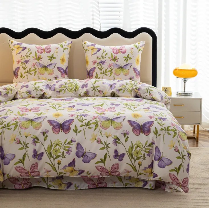 Lenjerie de pat din microfibra SPRING WINGS, crem Dimensiune lenjerie de pat: 70 x 80 cm | 140 x 200 cm
