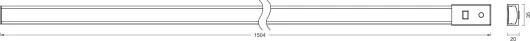 Osram - Corp de iluminat LED liniar reglabil cu senzor BATTEN LED/21W/230V 2700/4000/6500K 150,4 cm