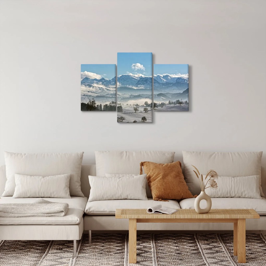 Tablou cu munții înzăpeziți (90x60 cm)