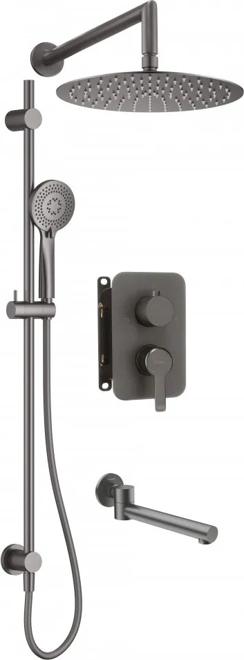 Set de Duș cu Montare Îngropată - Arnika BXYWDQAM Finisajul titan