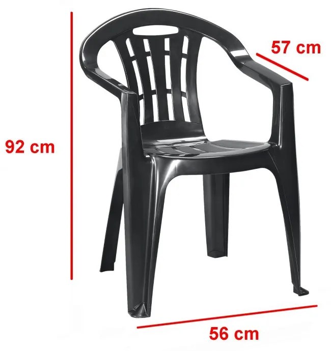 Set mobilier de grădină Malisa 4+1, grafit