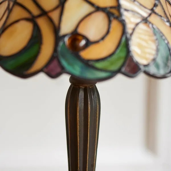 Endon 64196 - Lampă de masă Tiffany JAMELIA, 1xE14/40W/230V, diam. 20 cm