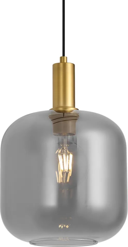 Lampă suspendată de design din alamă cu sticlă fumurie pentru sistem de șină monofazat - Iconic Zuzanna
