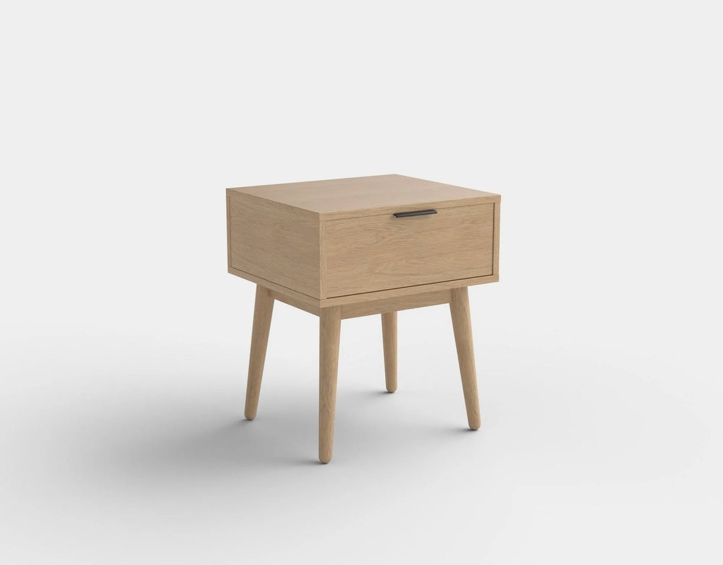 Noptiera de lemn cu un sertar Cassina, 45x40x53 cm
