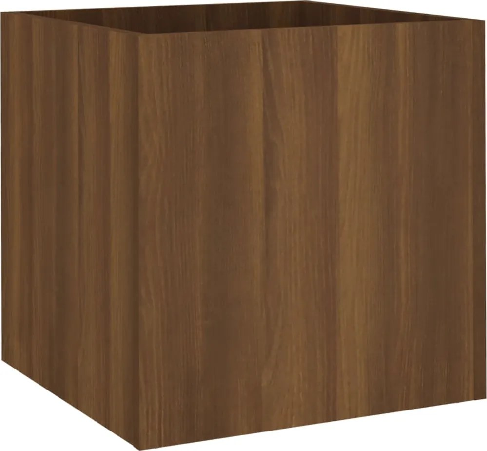 vidaXL Jardinieră cutie, stejar maro, 40x40x40 cm, lemn compozit