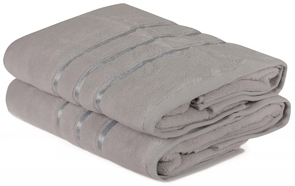 Set 2 Prosoape de Baie Dolce, 70x140 cm, 100% Micro Bumbac, 560 gsm, Bej Cacao cu Lapte