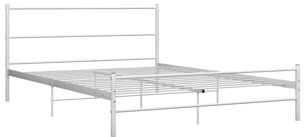 284694 vidaXL Cadru de pat, alb, 120 x 200 cm, metal
