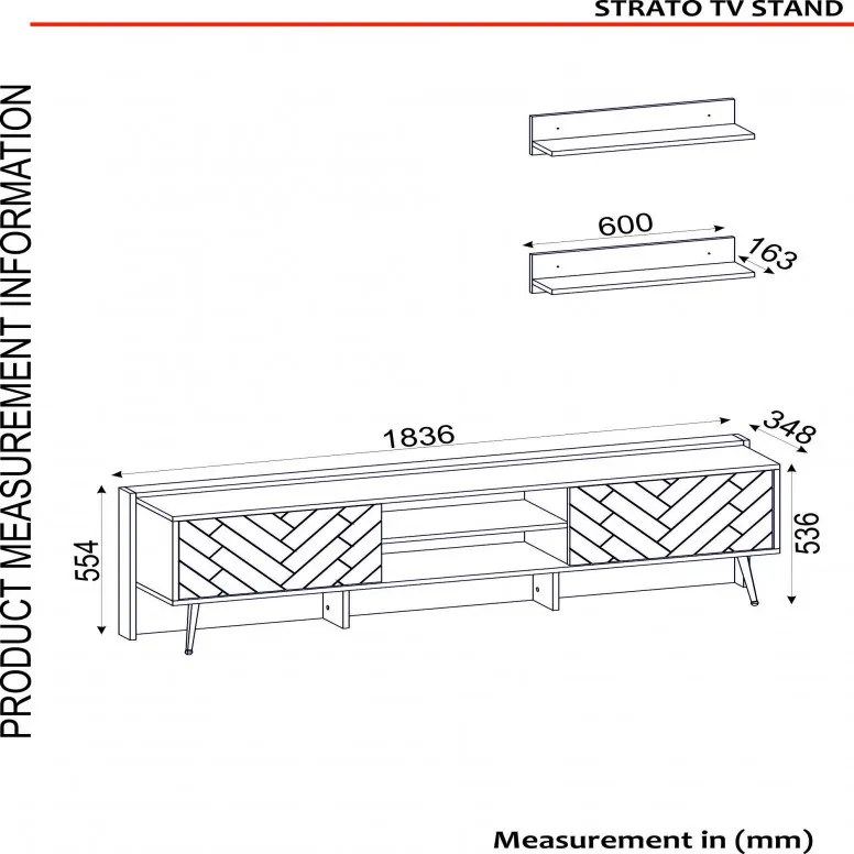 Comoda TV Strato - Antracit