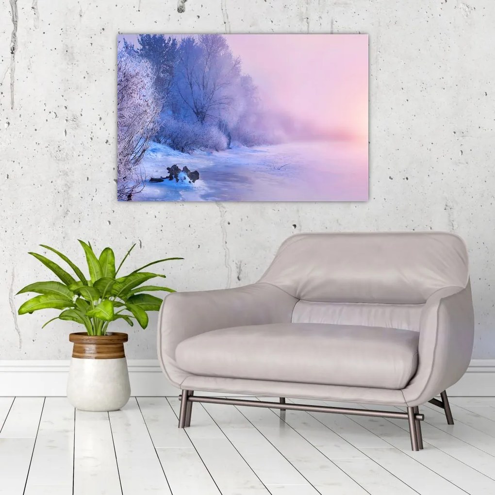 Tablou - Râu înghețat (90x60 cm)