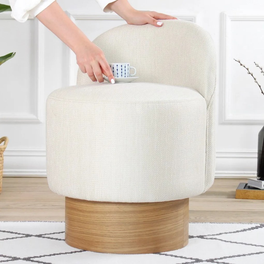 Barren Pouf Cream Taburet