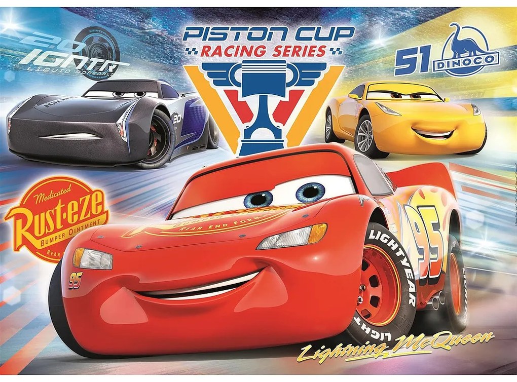 Disney Mașini Piston Cup Puzzle Clementoni de 104 piese