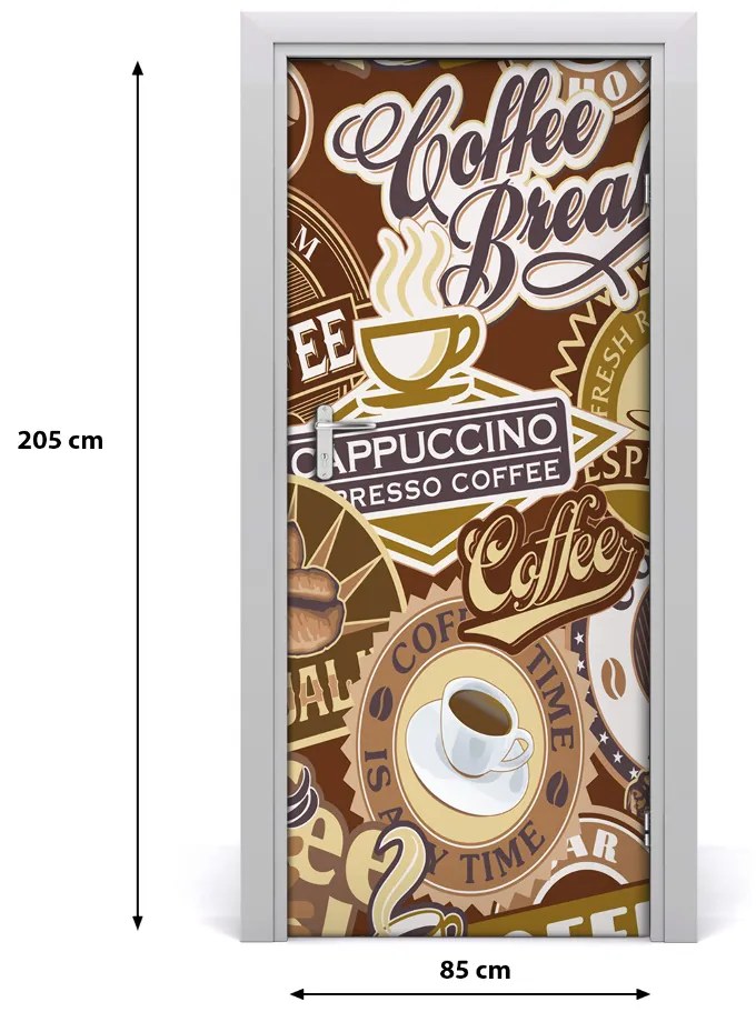 Autocolante pentru usi zicale Café