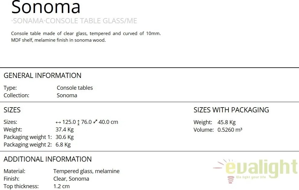Consola design modern Sonoma SV-764352