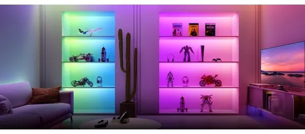 Bandă LED RGBWWIC dimabilă de extensie Govee Strip Light 2 Pro 1m Wi-Fi Matter