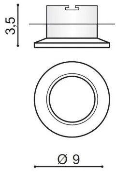 Azzardo AZ1482 - Lampă încastrată ADAMO 1xGU10/50W/230V