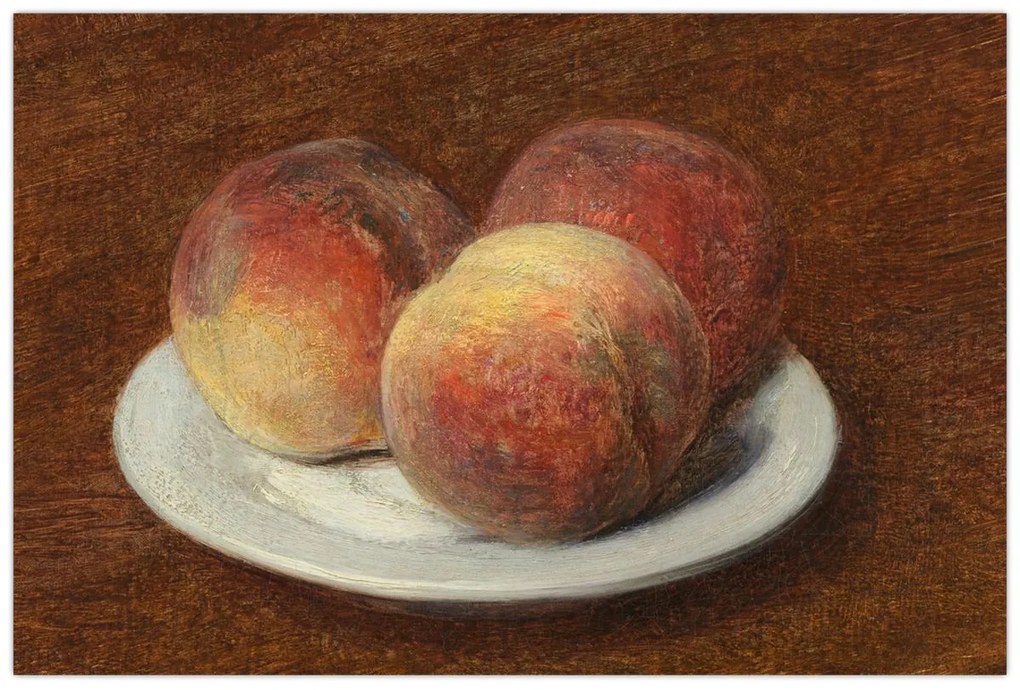 Tablou - Henri Fantin-Latour, Three Peaches on a Plate, reproducere (90x60 cm)